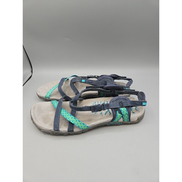 Merrell Terran Lattice II Sandals Blue Green Women's US Size 9 - Picture 3 of 7